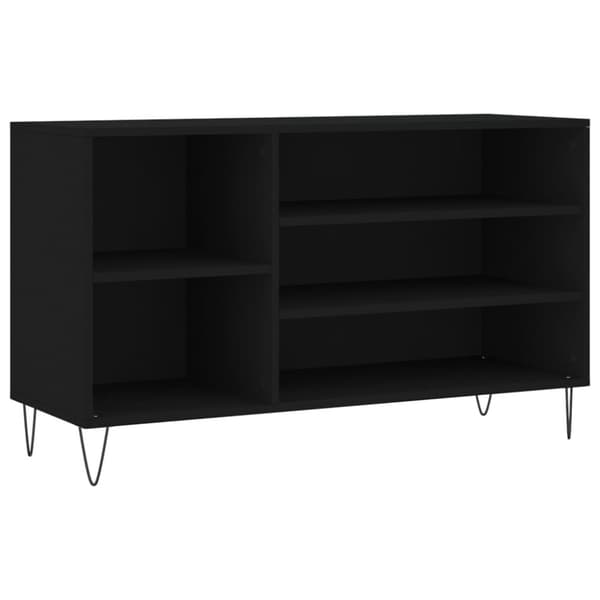 vidaXL Skoskåp svart 102x36x60 cm konstruerat trä