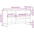 Miniatyrbilde 10 av 11: vidaXL Skoskap betonggrå 102x36x60 cm konstruert tre