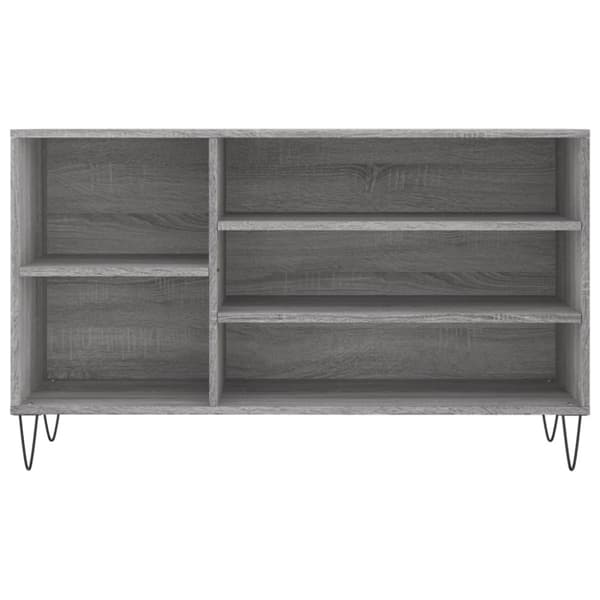 vidaXL Skoskåp grå sonoma 102x36x60 cm konstruerat trä