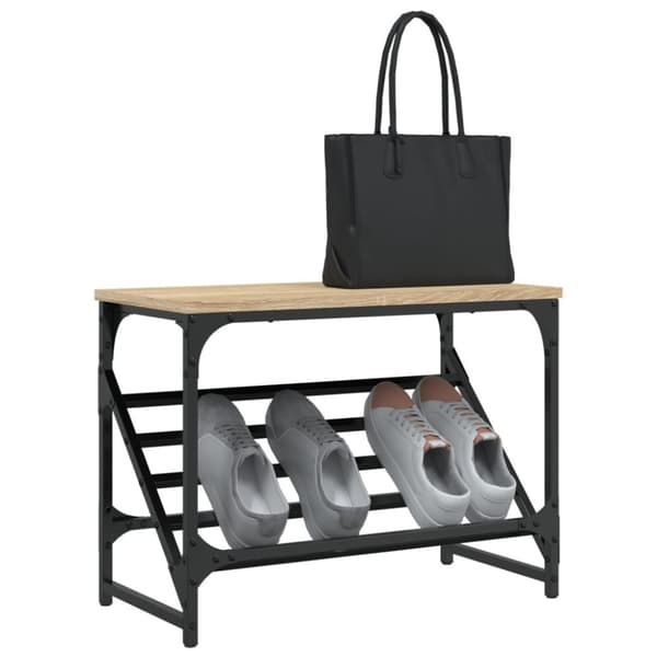 vidaXL Skohylle sonoma eik 60x30x45 cm konstruert tre