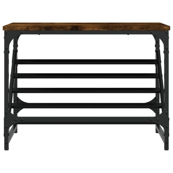 vidaXL Skohylla rökfärgad ek 60x30x45 cm konstruerat trä