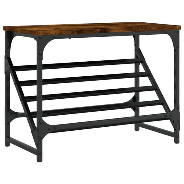 vidaXL Skohylle røkt eik 60x30x45 cm konstruert tre