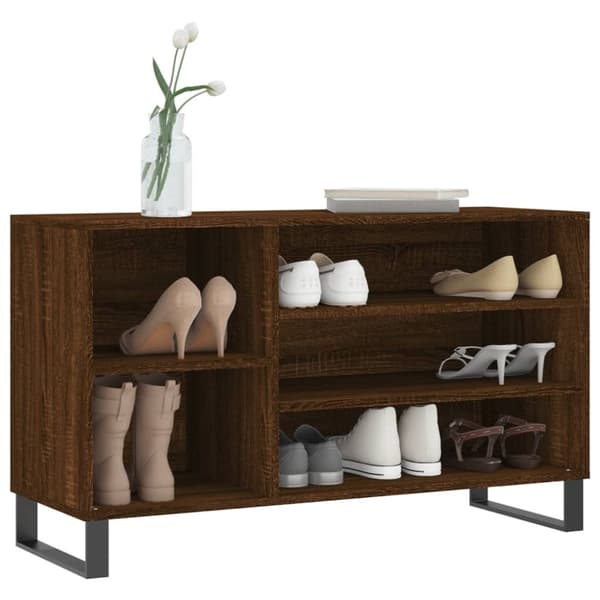 vidaXL Skoskap brun eik 102x36x60 cm konstruert tre