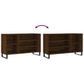 Miniatyrbilde 7 av 11: vidaXL Skoskap brun eik 102x36x60 cm konstruert tre