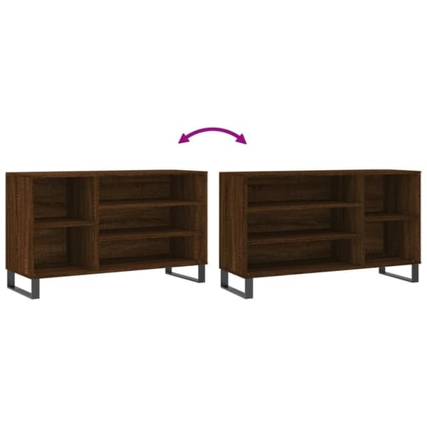 vidaXL Skoskap brun eik 102x36x60 cm konstruert tre