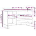 Miniatyrbilde 10 av 11: vidaXL Skoskap brun eik 102x36x60 cm konstruert tre