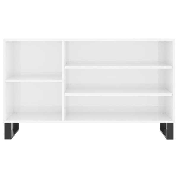 vidaXL Skoskåp vit högglans 102x36x60 cm konstruerat trä