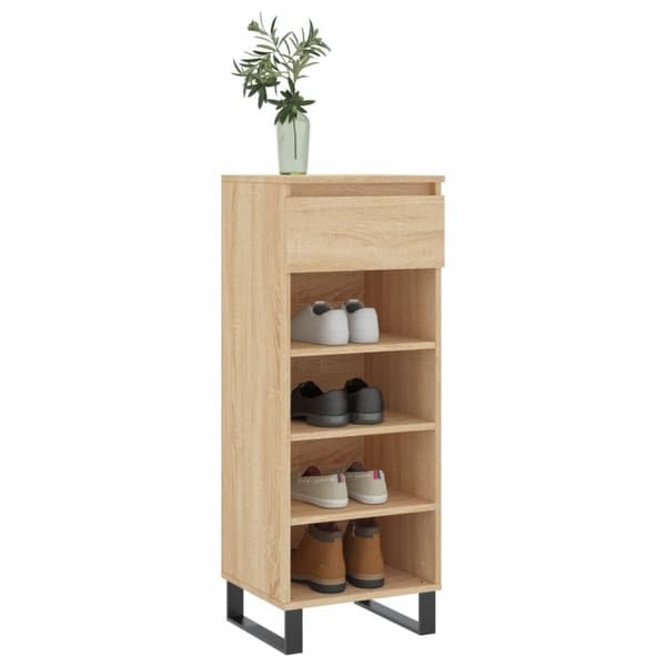 vidaXL Kenkäkaappi Sonoma-tammi 40x36x105 cm tekninen puu