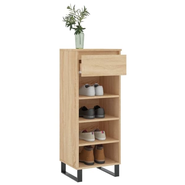 vidaXL Kenkäkaappi Sonoma-tammi 40x36x105 cm tekninen puu