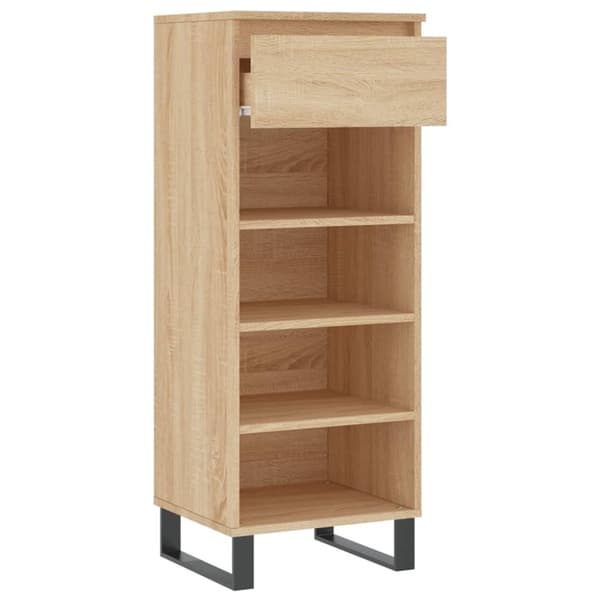 vidaXL Kenkäkaappi Sonoma-tammi 40x36x105 cm tekninen puu