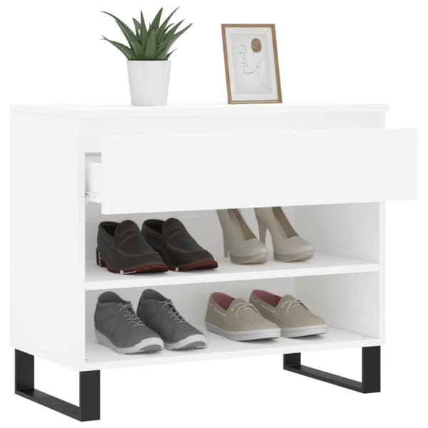 vidaXL skoreol 70x36x60 cm konstrueret træ hvid