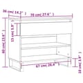 Miniatyrbillede 11 af 11: vidaXL skoreol 70x36x60 cm konstrueret træ hvid