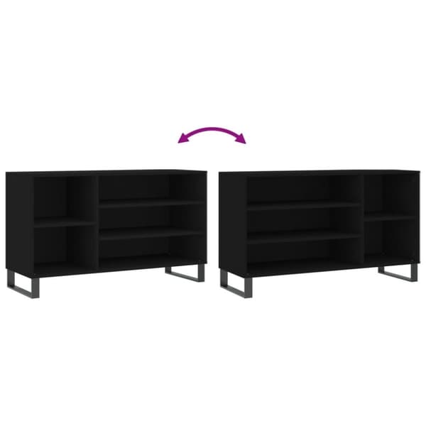vidaXL Kenkäkaappi musta 102x36x60 cm tekninen puu