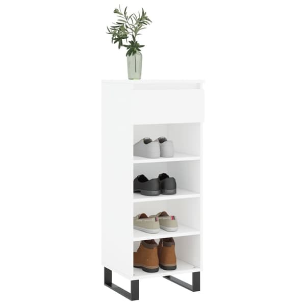 vidaXL skoreol 40x36x105 cm konstrueret træ hvid