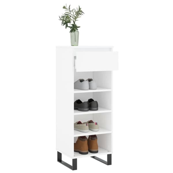 vidaXL skoreol 40x36x105 cm konstrueret træ hvid