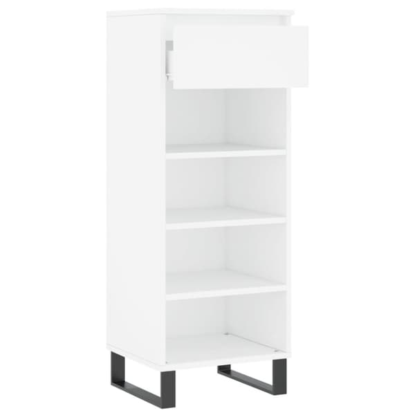 vidaXL skoreol 40x36x105 cm konstrueret træ hvid