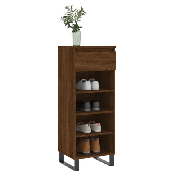 vidaXL Kenkäkaappi ruskea tammi 40x36x105 cm tekninen puu