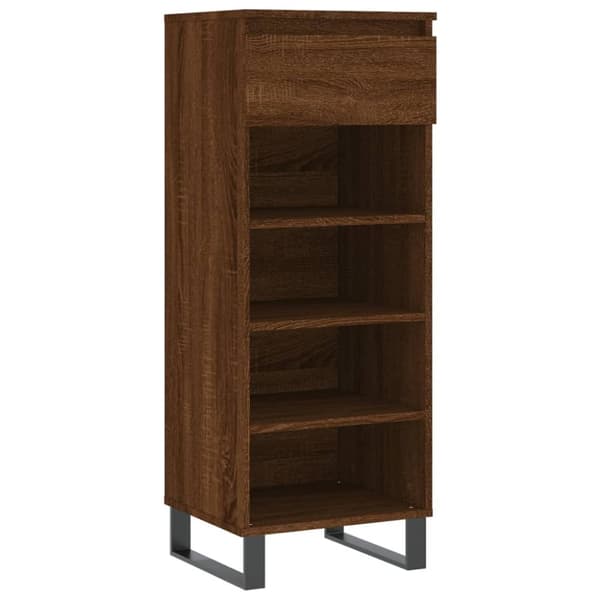 vidaXL Kenkäkaappi ruskea tammi 40x36x105 cm tekninen puu