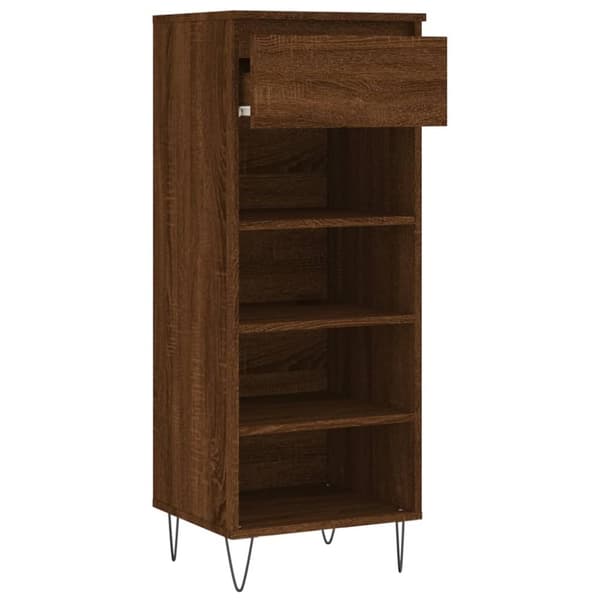 vidaXL skoreol 40x36x105 cm konstrueret træ brun egetræsfarve
