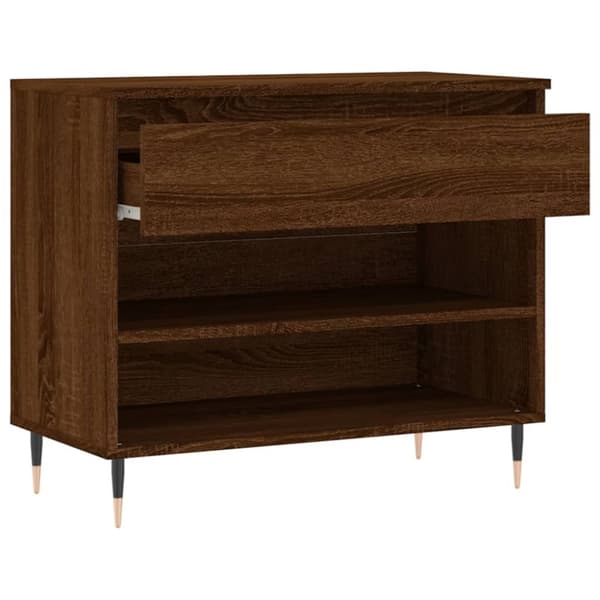 vidaXL Skoskap brun eik 70x36x60 cm konstruert tre