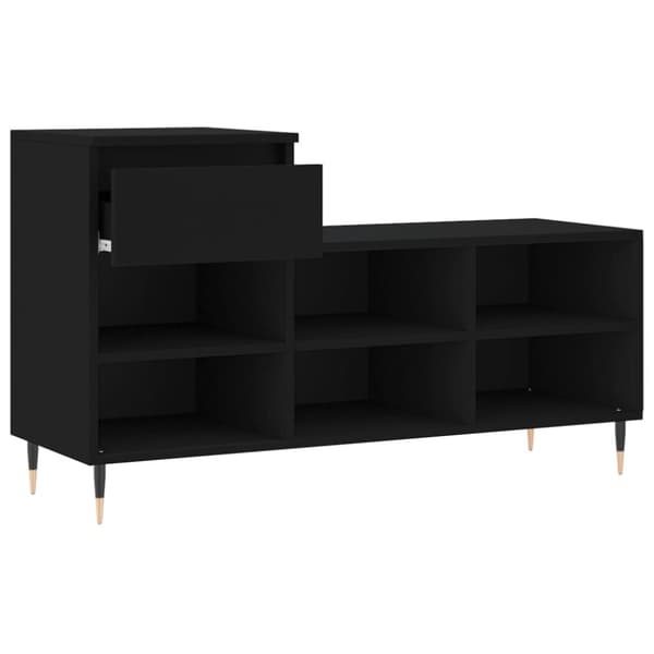 vidaXL Kenkäkaappi musta 102x36x60 cm tekninen puu