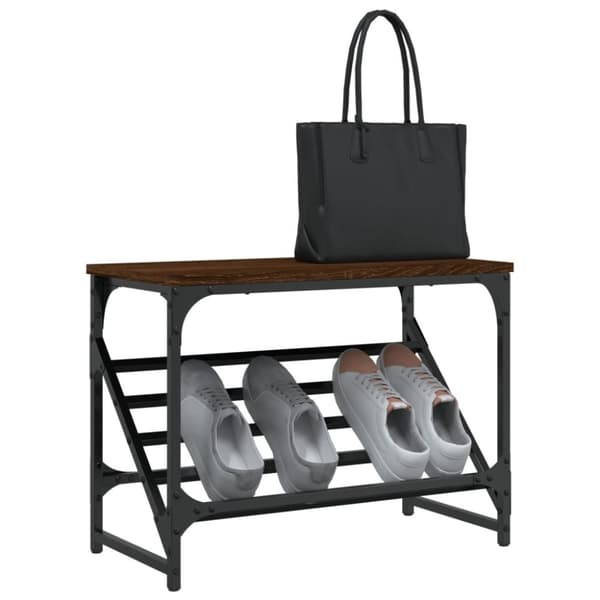 vidaXL skoreol 60x30x45 cm konstrueret træ brun egetræsfarve