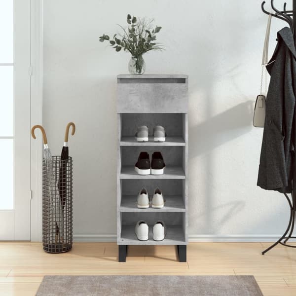 vidaXL skoreol 40x36x105 cm konstrueret træ betongrå