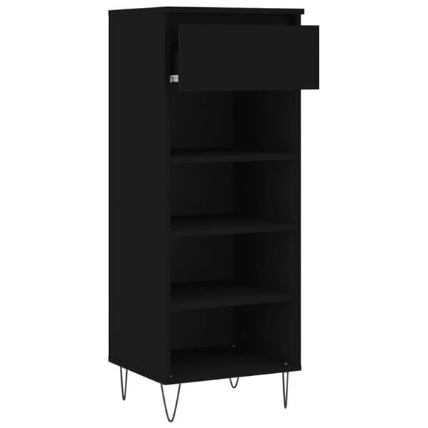 vidaXL skoreol 40x36x105 cm konstrueret træ sort