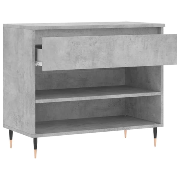 vidaXL Skoskap betonggrå 70x36x60 cm konstruert tre