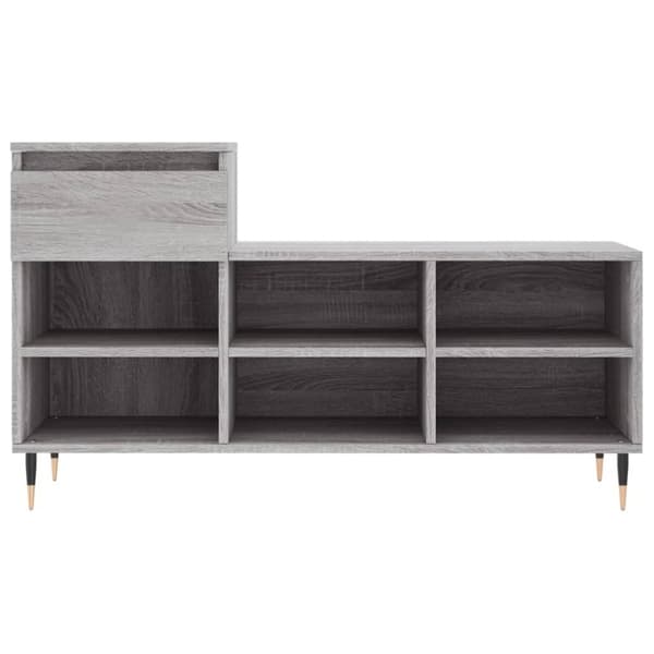 vidaXL Skoskap grå sonoma 102x36x60 cm konstruert tre