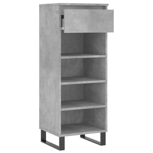 vidaXL Skoskap betonggrå 40x36x105 cm konstruert tre