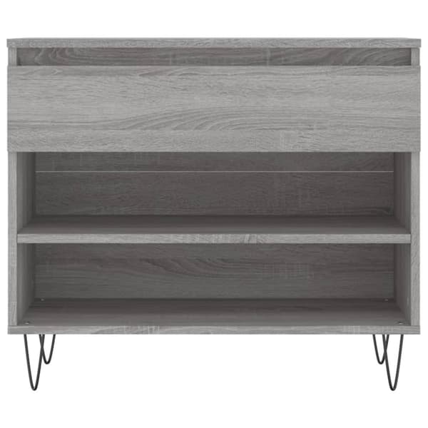 vidaXL Skoskap grå sonoma 70x36x60 cm konstruert tre