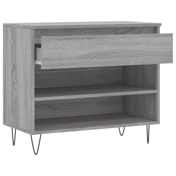 vidaXL Skoskap grå sonoma 70x36x60 cm konstruert tre