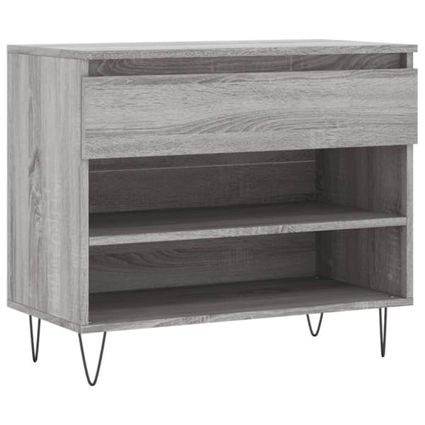 vidaXL Skoskap grå sonoma 70x36x60 cm konstruert tre