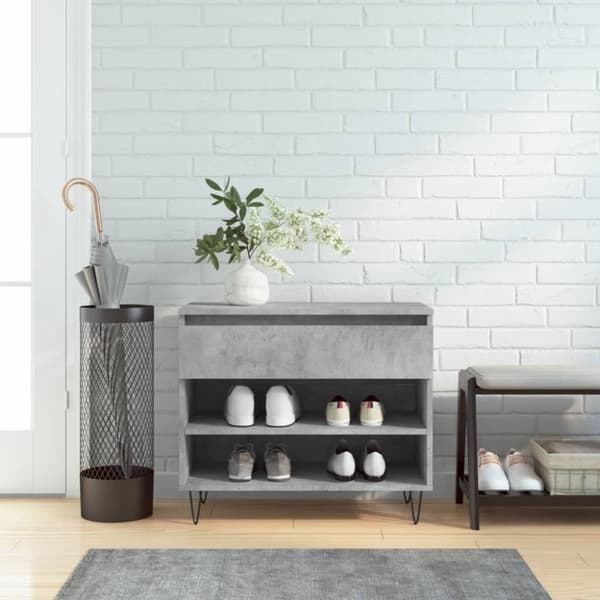 vidaXL skoreol 70x36x60 cm konstrueret træ betongrå