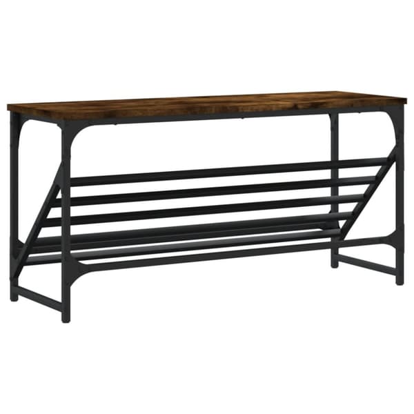 vidaXL skostativ 90x30x45 cm konstrueret træ røget egetræsfarve