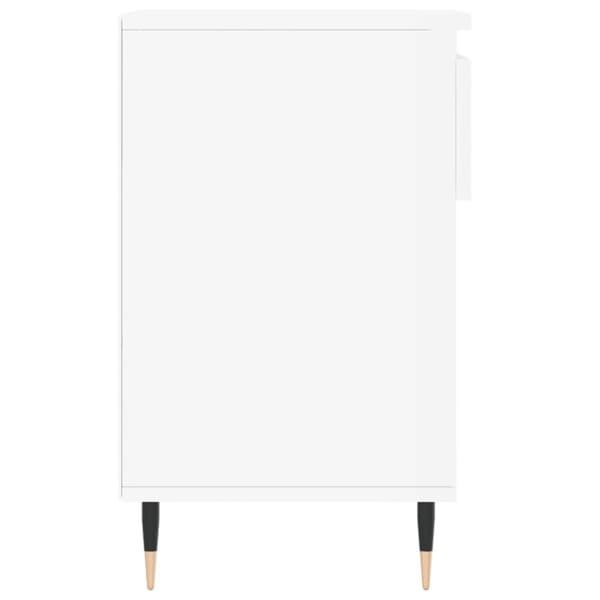 vidaXL Skoskap høyglans hvit 102x36x60 cm konstruert tre