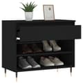 Miniatyrbilde 4 av 11: vidaXL Skoskap svart 70x36x60 cm konstruert tre