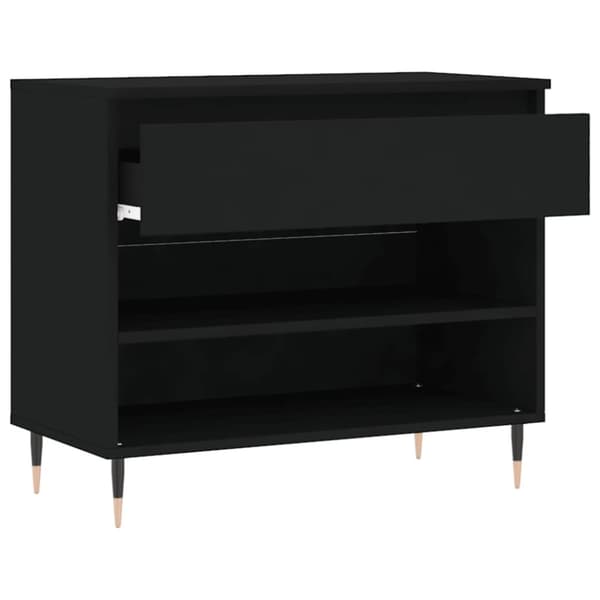 vidaXL skoreol 70x36x60 cm konstrueret træ sort