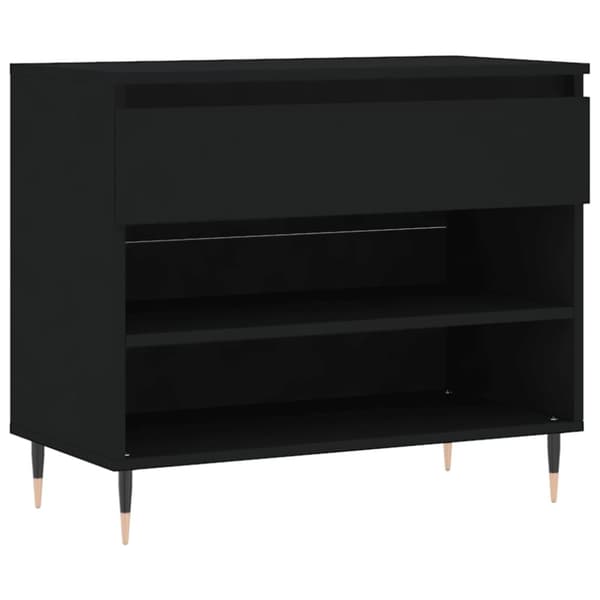 vidaXL skoreol 70x36x60 cm konstrueret træ sort