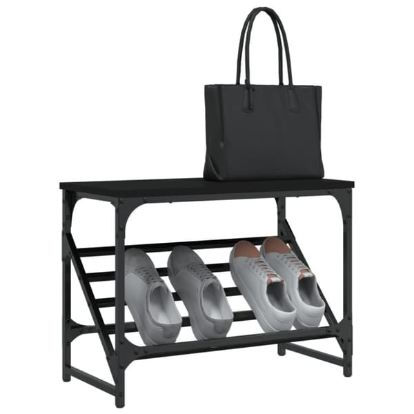 vidaXL Skohylle svart 60x30x45 cm konstruert tre