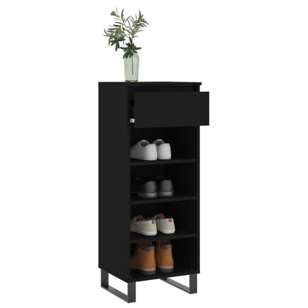 vidaXL skoreol 40x36x105 cm konstrueret træ sort