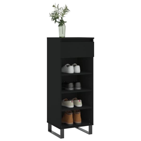 vidaXL skoreol 40x36x105 cm konstrueret træ sort