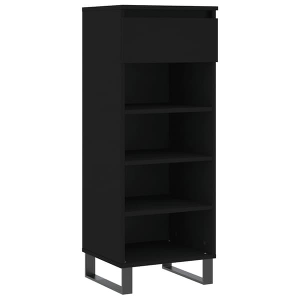 vidaXL skoreol 40x36x105 cm konstrueret træ sort
