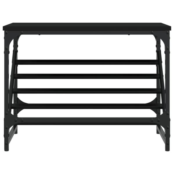 vidaXL skostativ 60x30x45 cm konstrueret træ sort