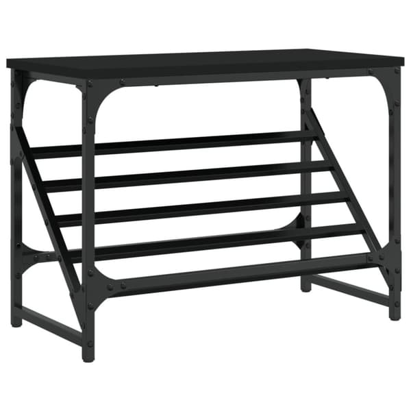 vidaXL skostativ 60x30x45 cm konstrueret træ sort