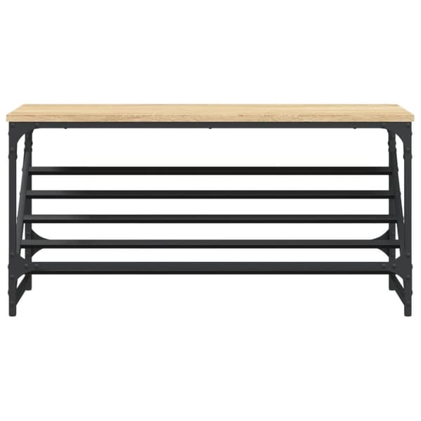vidaXL Skohylla sonoma-ek 90x30x45 cm konstruerat trä