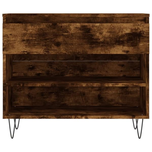 vidaXL Skoskap røkt eik 70x36x60 cm konstruert tre