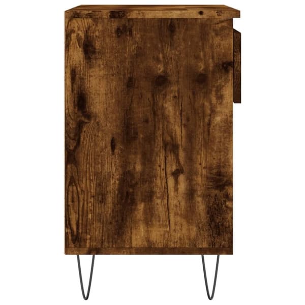 vidaXL Skoskap røkt eik 70x36x60 cm konstruert tre