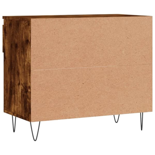 vidaXL Skoskap røkt eik 70x36x60 cm konstruert tre